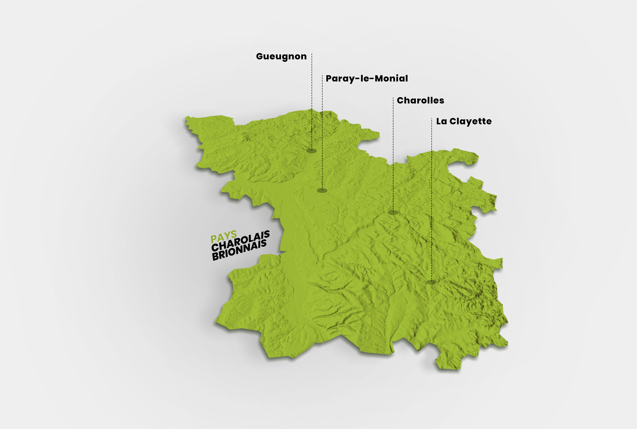 Carte du Pays Charolais Brionnais