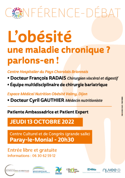 Conférence obésité le 13 octobre à 20h30