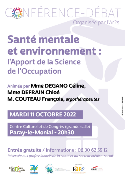 Conférence sur la santé mentale le 11 octobre à 20h30