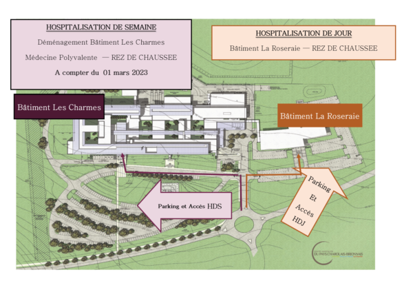 Plan d'accès au service d'hospitalisation de semaine